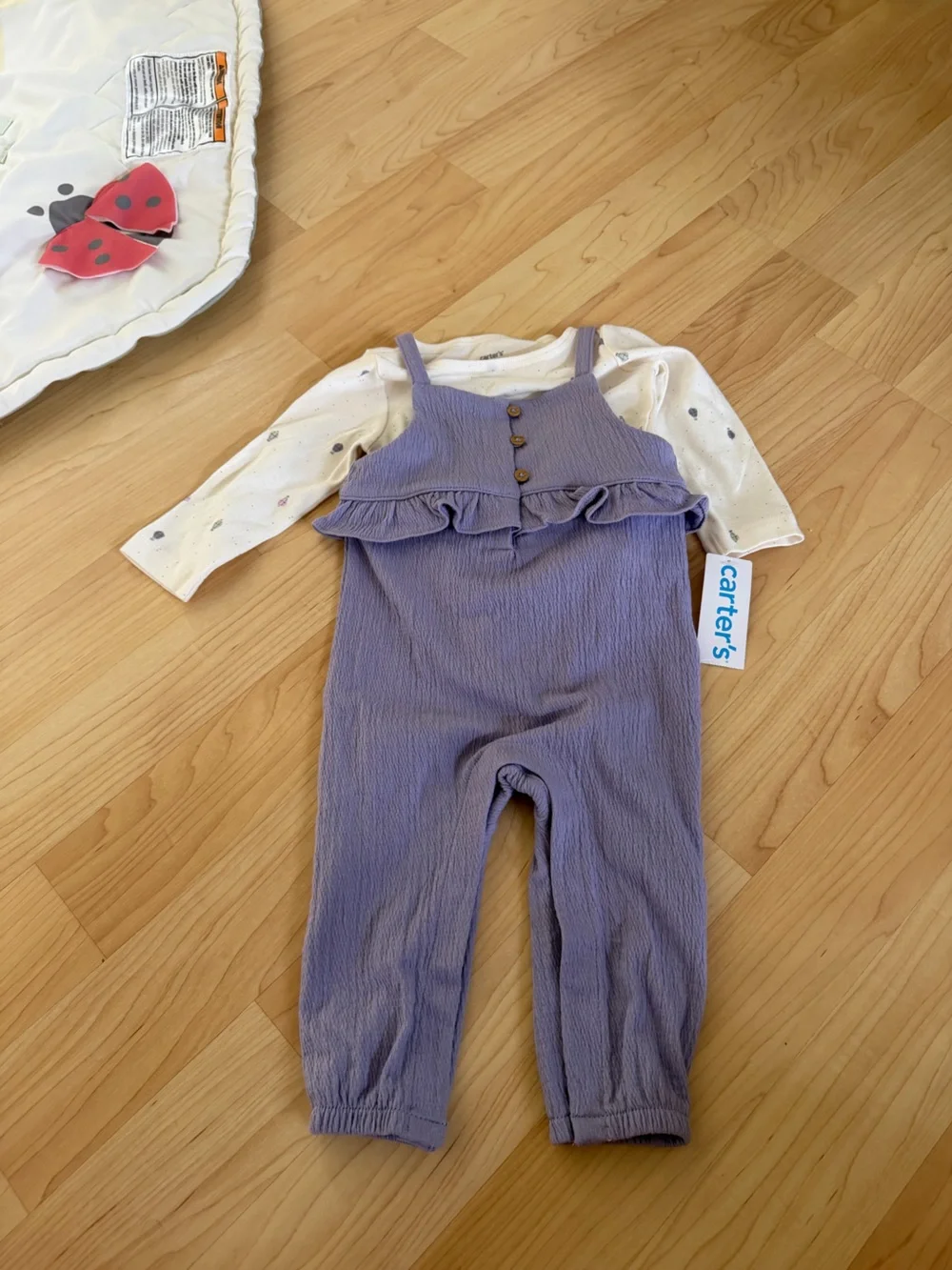 Carter's Purple Ruffle Strap Overalls